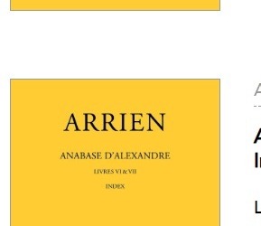 Arrien: Anabase d'Alexandre. Tome III, Livres VI & VII, Index